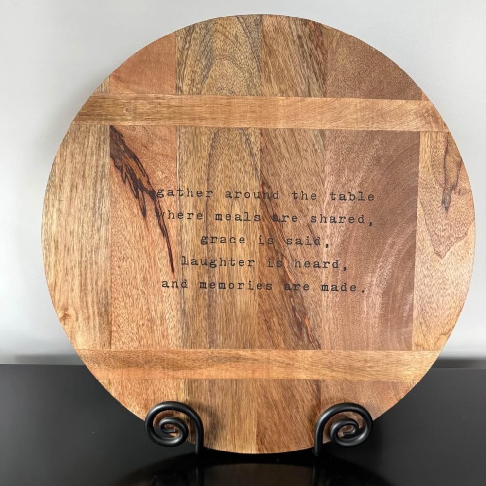 Mud Pie - Mango Wood Grace Lazy Susan